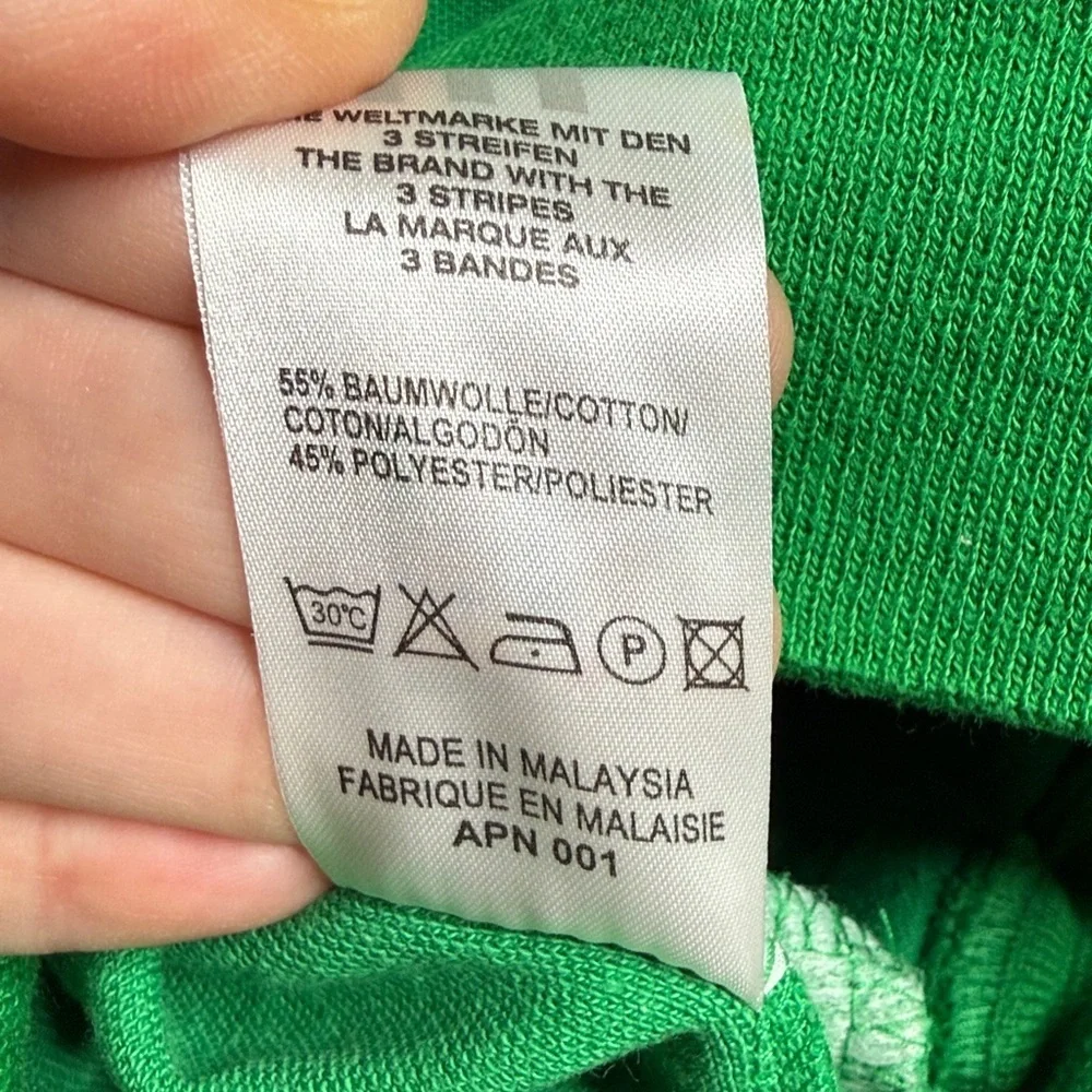 Vintage Adidas number 3 track jacket green white blue VGUC medium 10-12